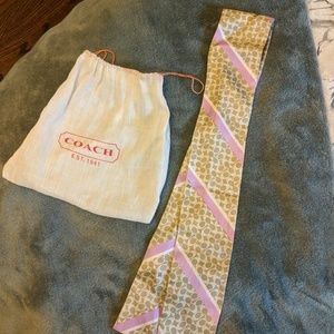 Coach silk head scarf